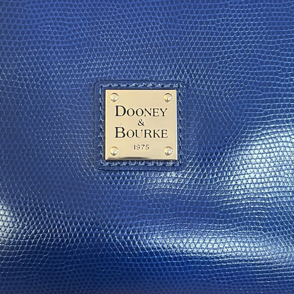 Dooney & Bourke Dark Royal Leather Large Tote - Picture 2 of 16